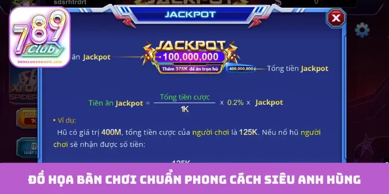 Đồ họa bàn chơi chuẩn phong cách siêu anh hùng