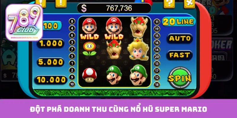 Đột phá doanh thu cùng nổ hũ Super Mario